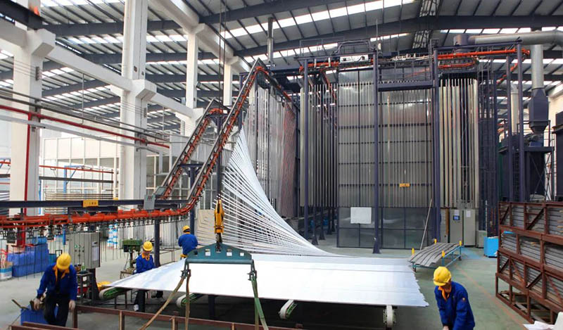 華昌集團鋁合金型材粉末噴涂生產(chǎn)線