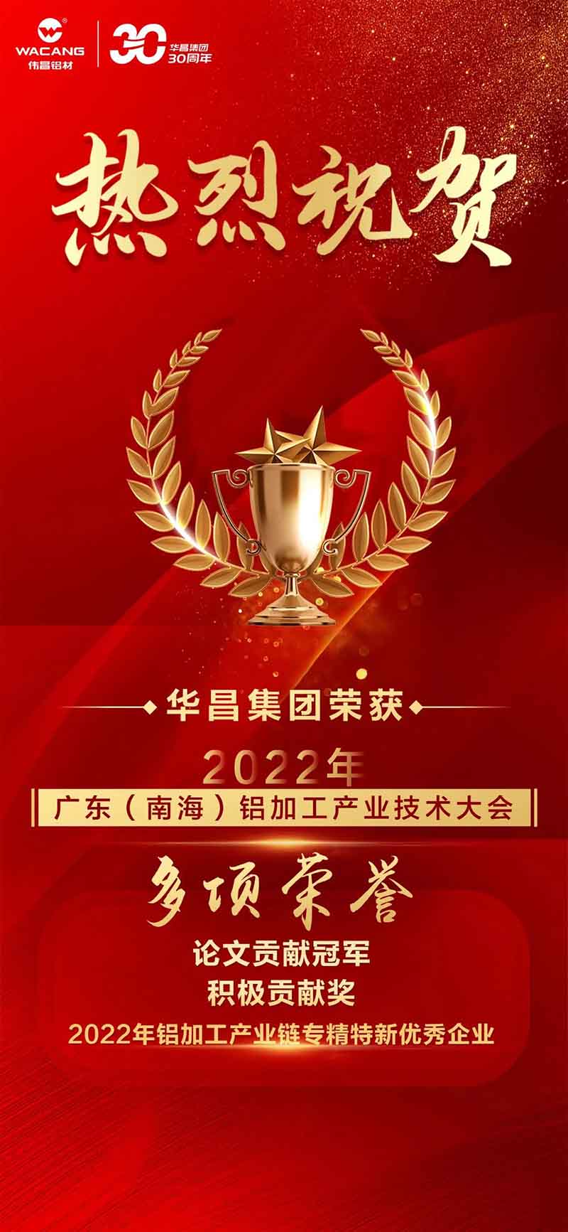 精彩鋁途 載譽而行 | 2022年廣東(南海)鋁加工產業技術大會,華昌團榮獲多項榮譽