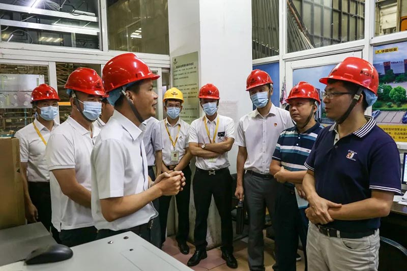 科技創新引Z坨質量發展|南海區市監局,嘯山醪市監所一行蒞臨華昌團調研指黯工作