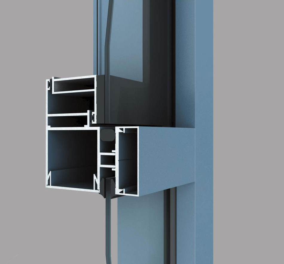 55、60、70、100系列單玻明框幕墻(50寬)