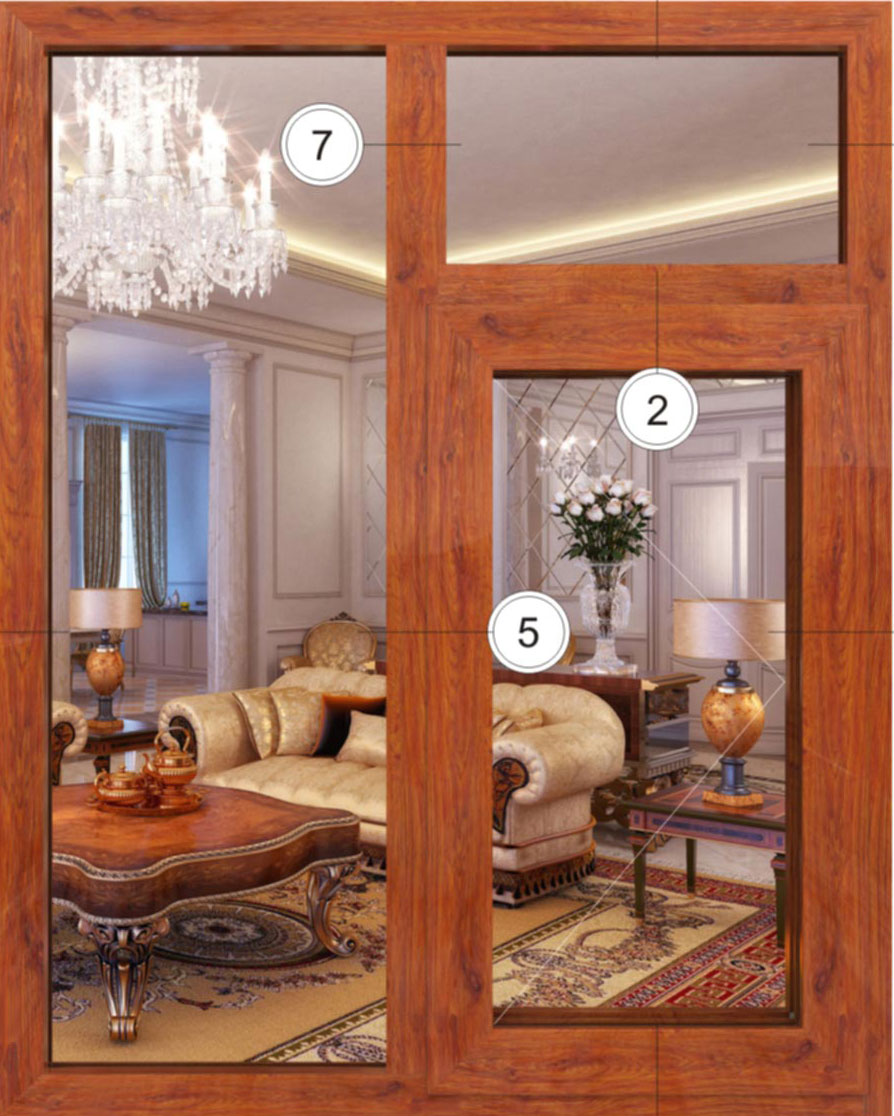 WPC90C節(jié)能帶金剛網(wǎng)平開窗