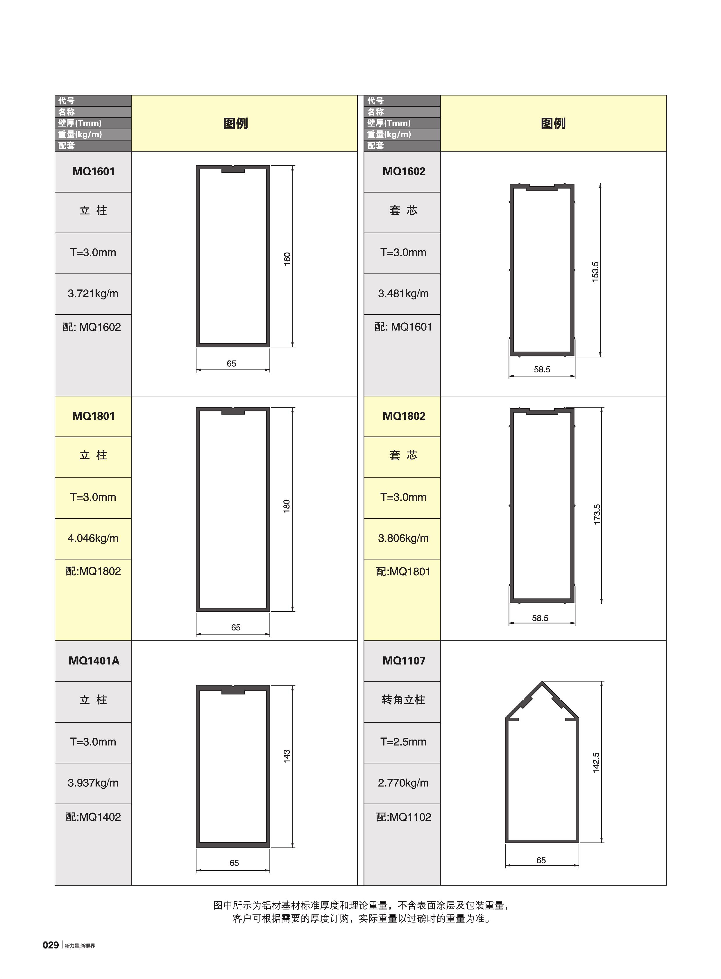 MQ130系列隱框幕墻(65寬)