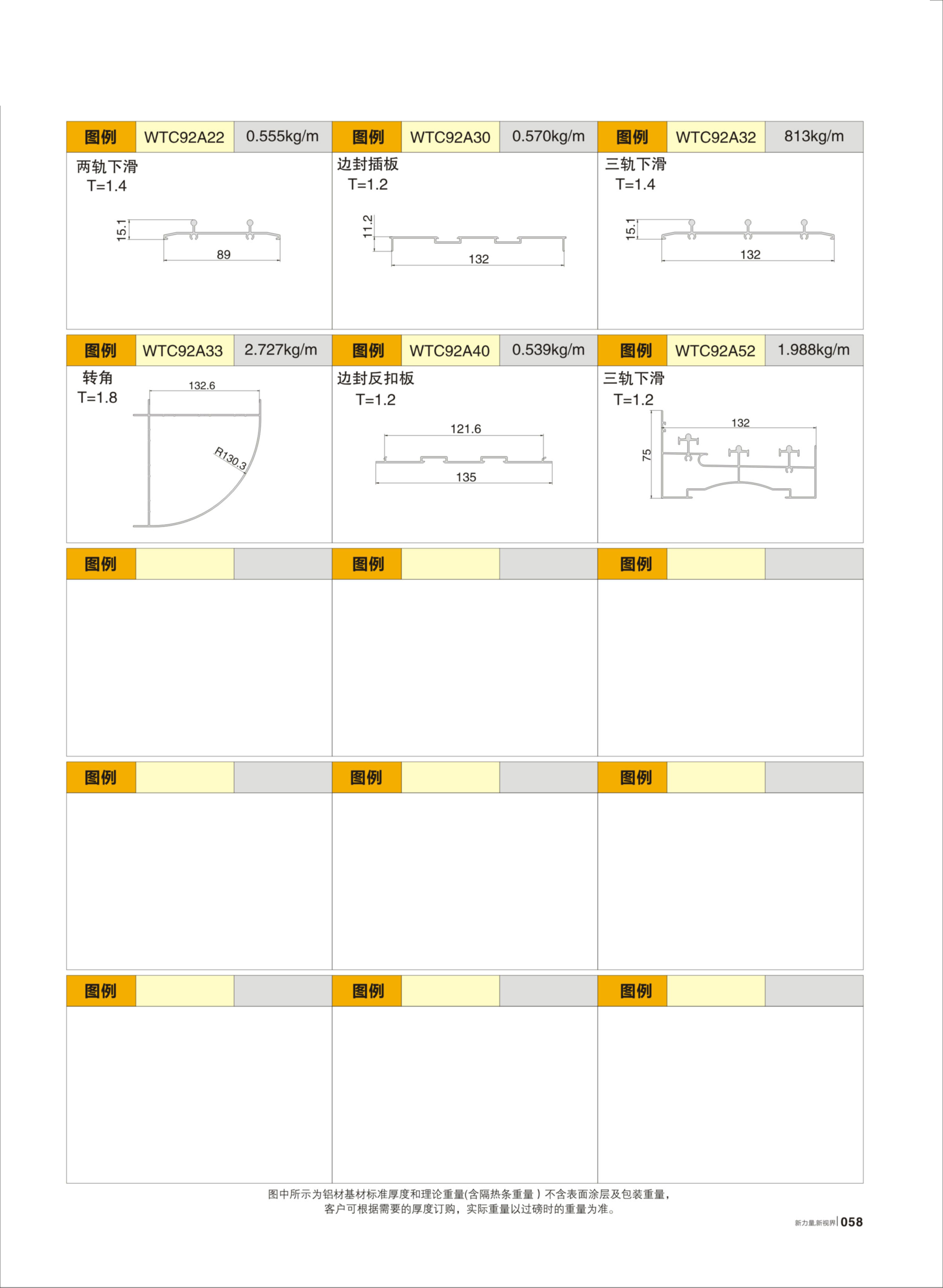 WTC92A三軌推拉門窗
